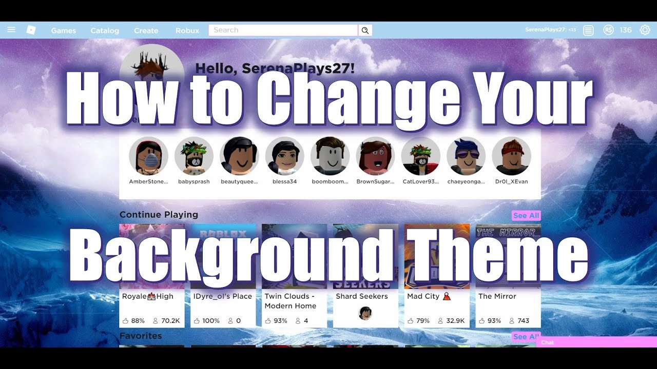 how to change your roblox background