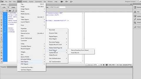 Part.04 การ Insert ข้อมูลลงฐานข้อมูล MySQL โดยใช้โปรแกรม Dreamweaver