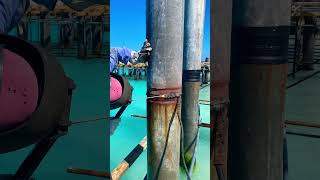 Spun Pile Splicing Operation – Heavy Duty Pile Jointing for Foundation Work#welding #weldingworks