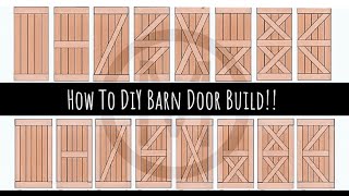 DiY - Sliding Barn Door Build - Woodworking Project - How To Build A Farmhouse Style Midrail - 4k -