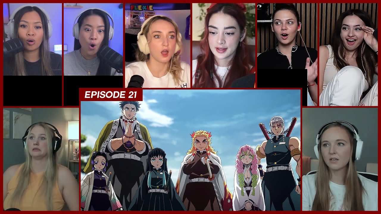 [GIRLS REACT] Hashira Appears | Demon Slayer S1 Ep 21 Girl Reaction Mashup