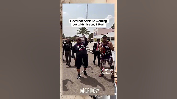 Gov.Ademola Adeleke of osun state working out with his son B red