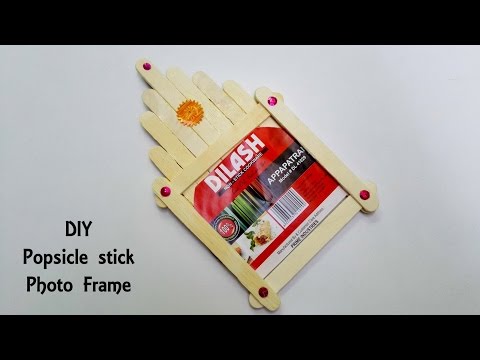 Popsicle Stick Photo Frame || Photo Frame With Ice Sticks