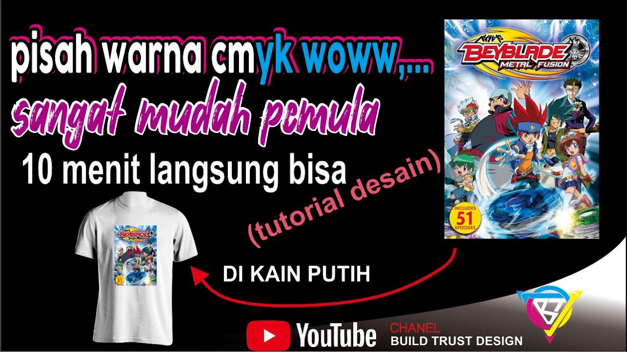 CARA PISAH WARNA CMYK DI KAOS PUTIH SANGAT MUDAH 5 MENIT BISA UNTUK ...