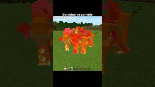 iron man vs Zombie 😱 #minecraft #shortvideo