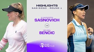 Aliaksandra Sasnovich vs. Belinda Bencic | 2023 San Diego Round 1 | WTA Match Highlights