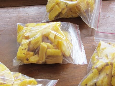 How To Freeze Pineapple - How To Freeze Fruit For Smoothies - How To Make Frozen Fruit