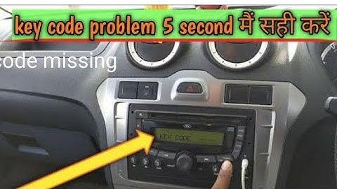 Ford figo music key code missing