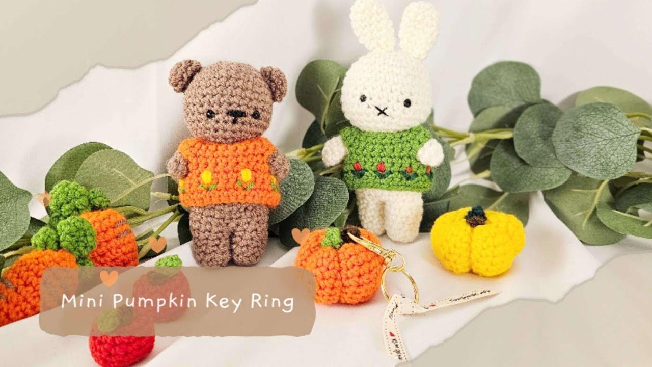 Брелок-тыква крючком, очень быстро и просто (только для начинающих) 🍁