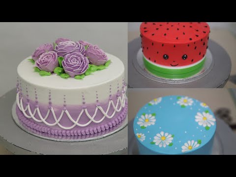 3 ide dekorasi kue untuk pemula|Cara membuat hiasan kue dengan bunga mawar