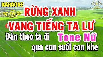 Rừng Xanh Vang Tiếng Ta Lư Karaoke Tone Nữ ( A#m ) Nhạc Sống Dễ Hát | Trọng Hiếu
