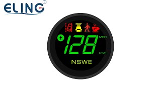 Eling Head Up Display 2-34 Gps Speedometer 0-299 Kmh Mph Built-In Inertial Gps Module Gauge Kit