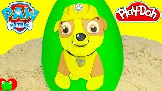 Paw Patrol Rubble Play Doh Surprise Egg Chase Marshall Shopkins