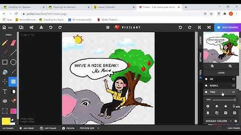 Pixel Drawing using Pixilart site (animated GIF)