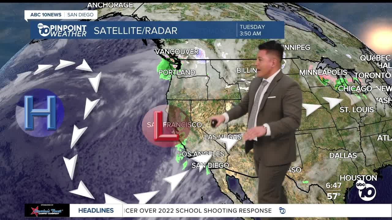 Last chance of rain this week before a warming trend ahead - YouTube