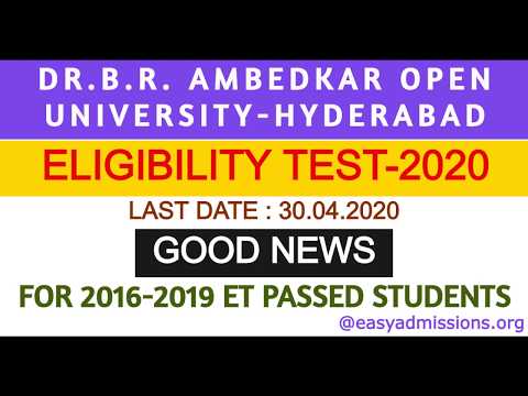 dr-br-ambedkar-open-university-admission-2020-|open-degree-entrance-test-|distance-education