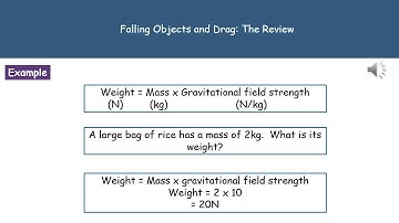 P3 13   Falling Objects and Drag Summary Foundation Tier