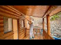 Staining a log home we built in 2011 and working together in our montana haven garden