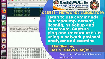 GRACE COE-CSE-CS8581-Networks Laboratory-Ex1-Learn to use commands like tcpdump, netstat, ifconfig