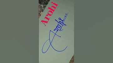 signature style for Arohi #youtube_shorts #signature #shorts