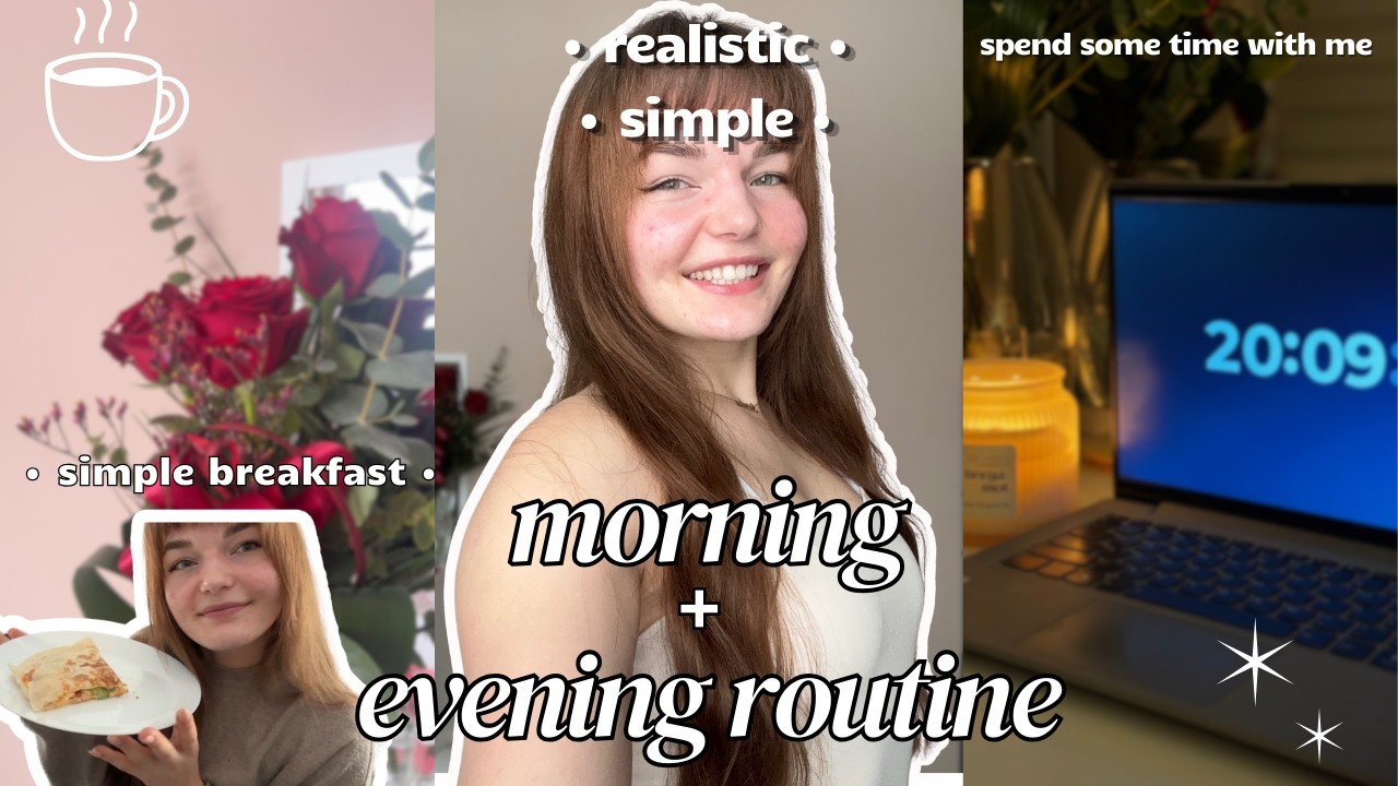 MY MORNING + EVENING ROUTINE I healthy habits, relatable and realistic, as a 22yo *Slavic* girl 🥬