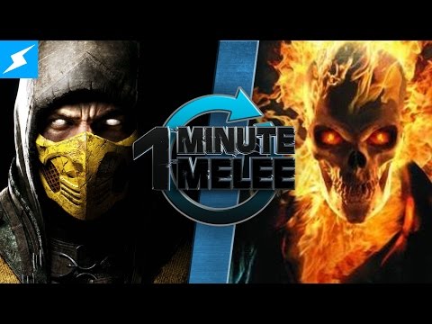 One Minute Melee - Scorpion Vs Ghost Rider (Mortal Kombat vs Marvel)