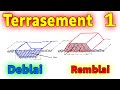 Terrasement de terrain: 1 Deblai et Remblai
