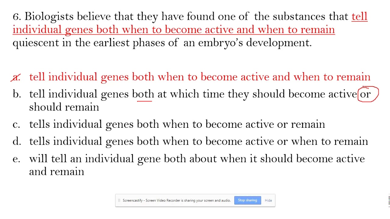 Parallelism Error Sentence Correction Biologists Believe That They Have Found One YouTube