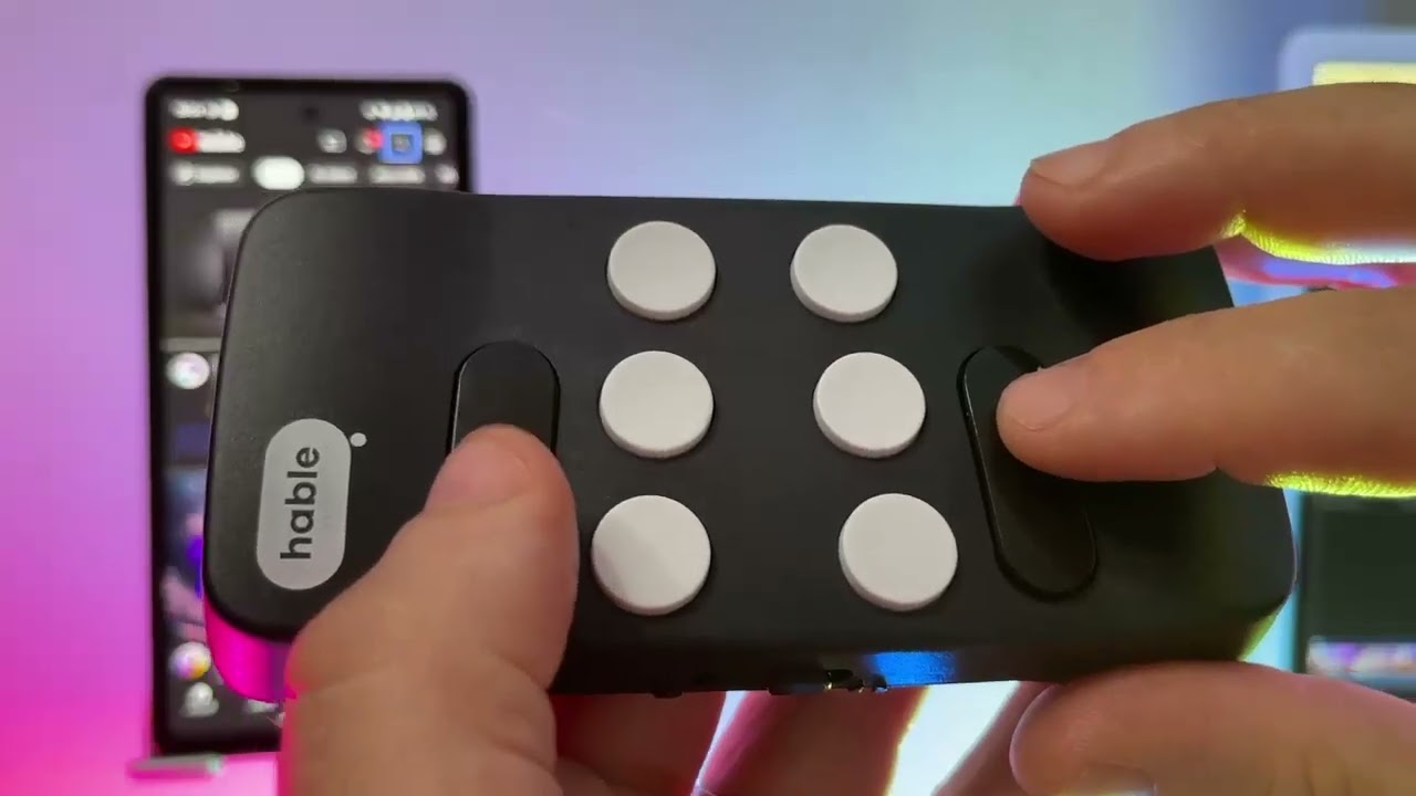 Mini Clavier BlueTooth PC en braille et noir pour aveugles