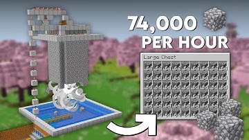 Minecraft Automatic Cobblestone Farm Tutorial Bedrock 1.21+