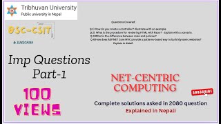 🚀 Important Questions 2082: Net Centric Computing Part-1 — #bsc_csit
