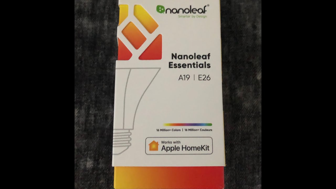 Nanoleaf Essentials A19 smart bulb unboxing and setup with apple and ...