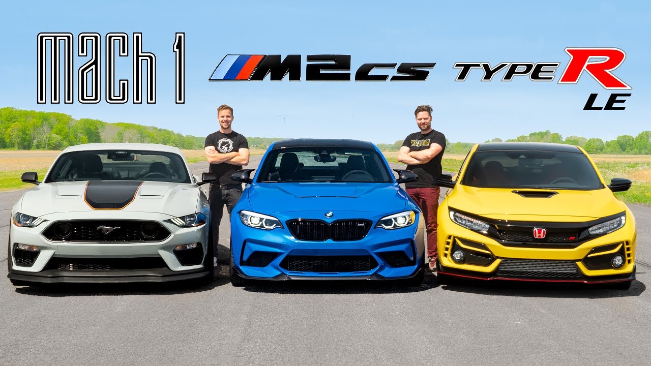 2021 Mustang Mach 1 vs BMW M2 CS vs Honda Civic Type R LE // Battle Of The Special Editions