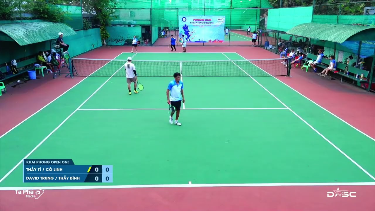 FULL MATCH | KHOA / THẦY TÍ / CÔ LINH -vs-  DAVID TRUNG / THẦY BÌNH | TENNIS CUP KHAI PHONG OPEN ONE