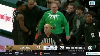 Tom Izzo gets called for technical foul while wearing elf sweater Profile
