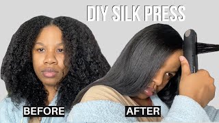 DIY SILK PRESS AT HOME ON THICK CURLY 3C/4A NATURAL HAIR !!! | Malika Jasmine