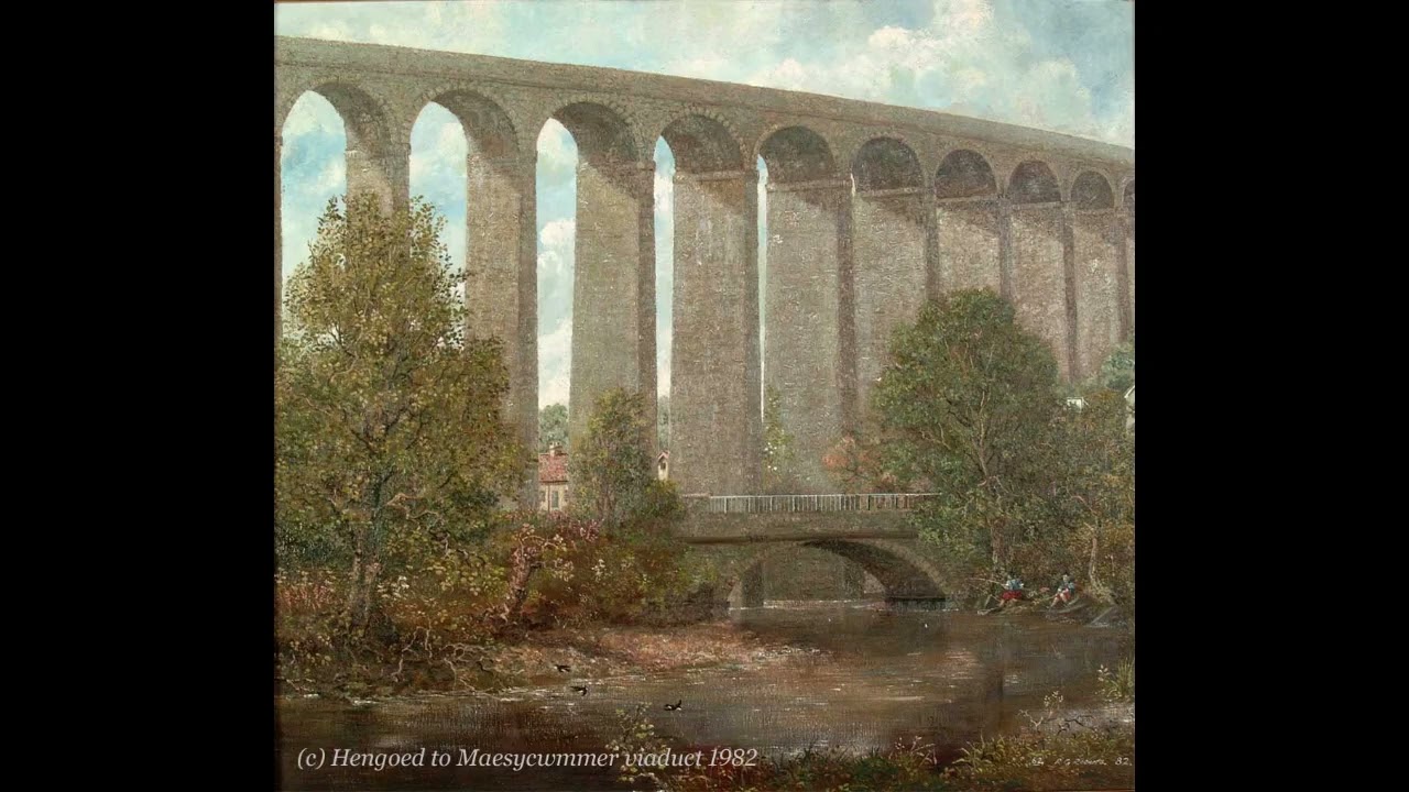 Welsh artist Gwynfor Roberts. Oil paintings of South Wales, UK. 1980 - 2000