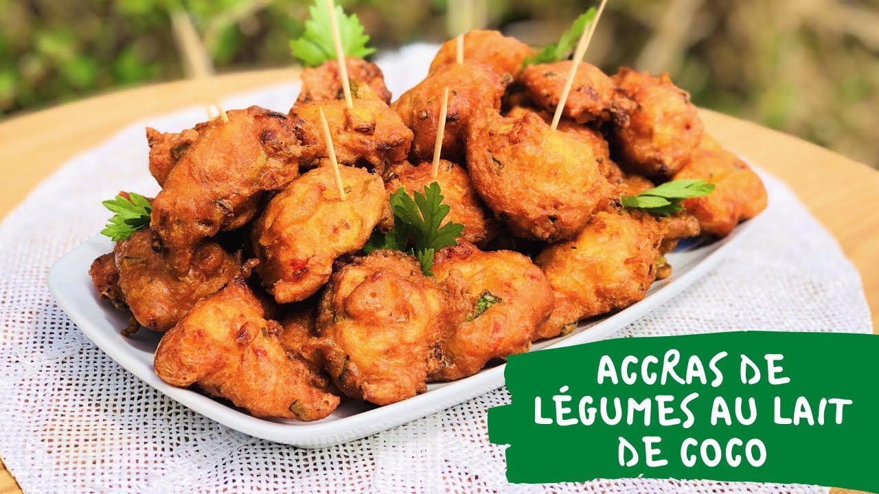 Accras de légumes 🍅🧅🥒 au lait de coco 🥥