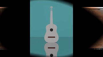 Blender 3D guitar time lapse 1