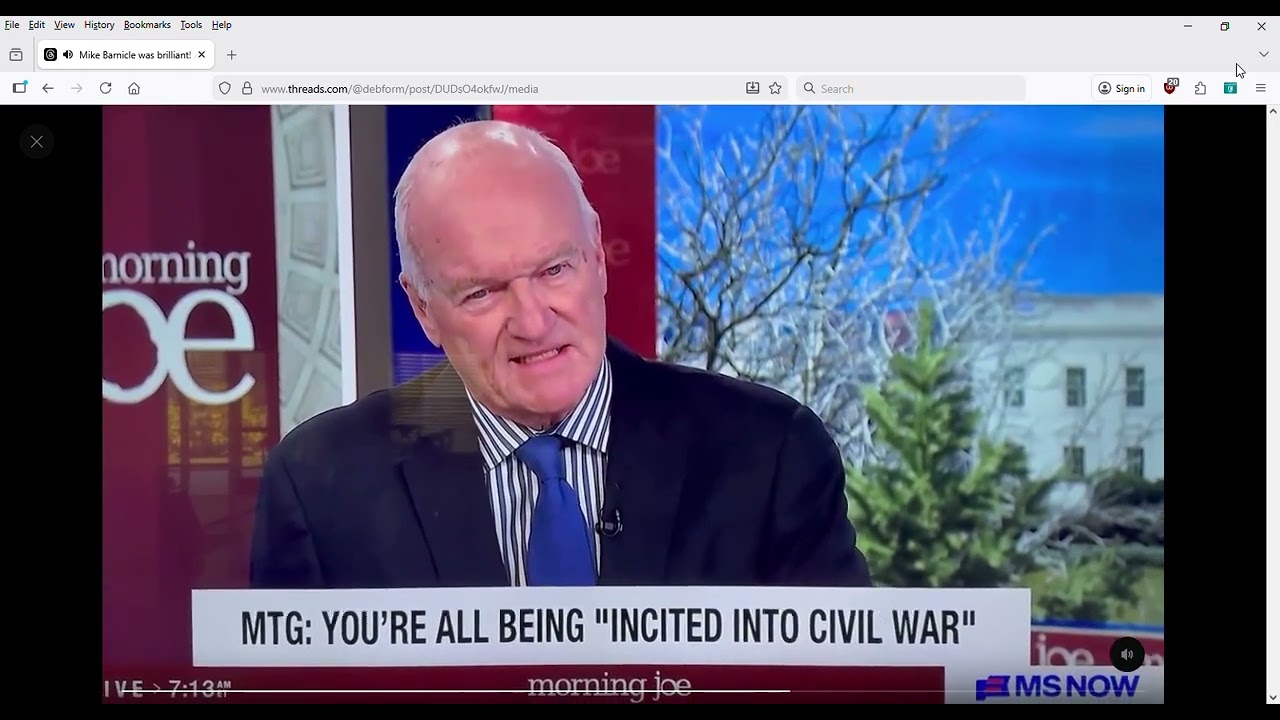Mike Barnicle was brilliant! All of America should hear this -2026 01 28