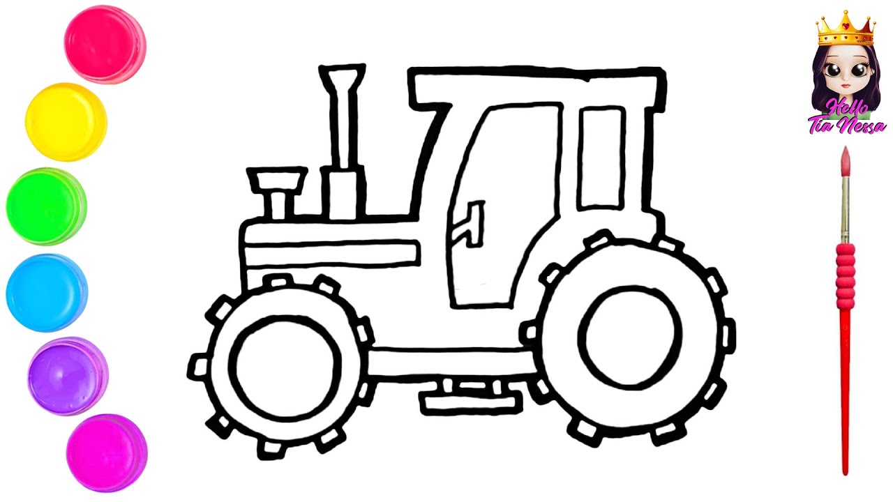 🚜 COMO DESENHAR UM TRATOR, TRATOR DESENHO