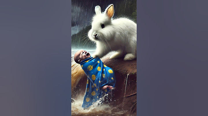 Rabbit saves baby floating in water 🐰 #RabbitRescue #CuteAnimals #AnimalRescue