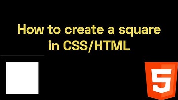 How to create a square in CSS/HTML