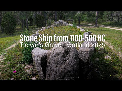 Stone Ship Grave – Tjelvars Grav, Gotland - Walking Video