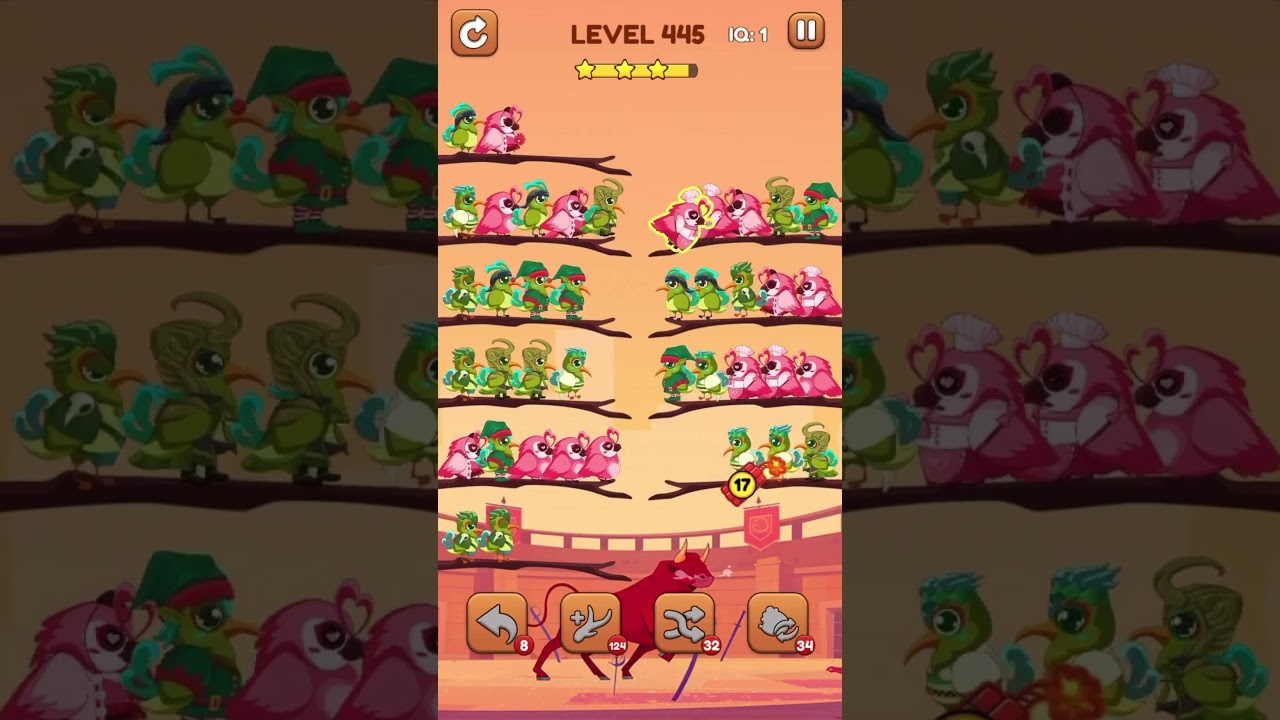 Bird Sort 2 Level 445 Solution | 