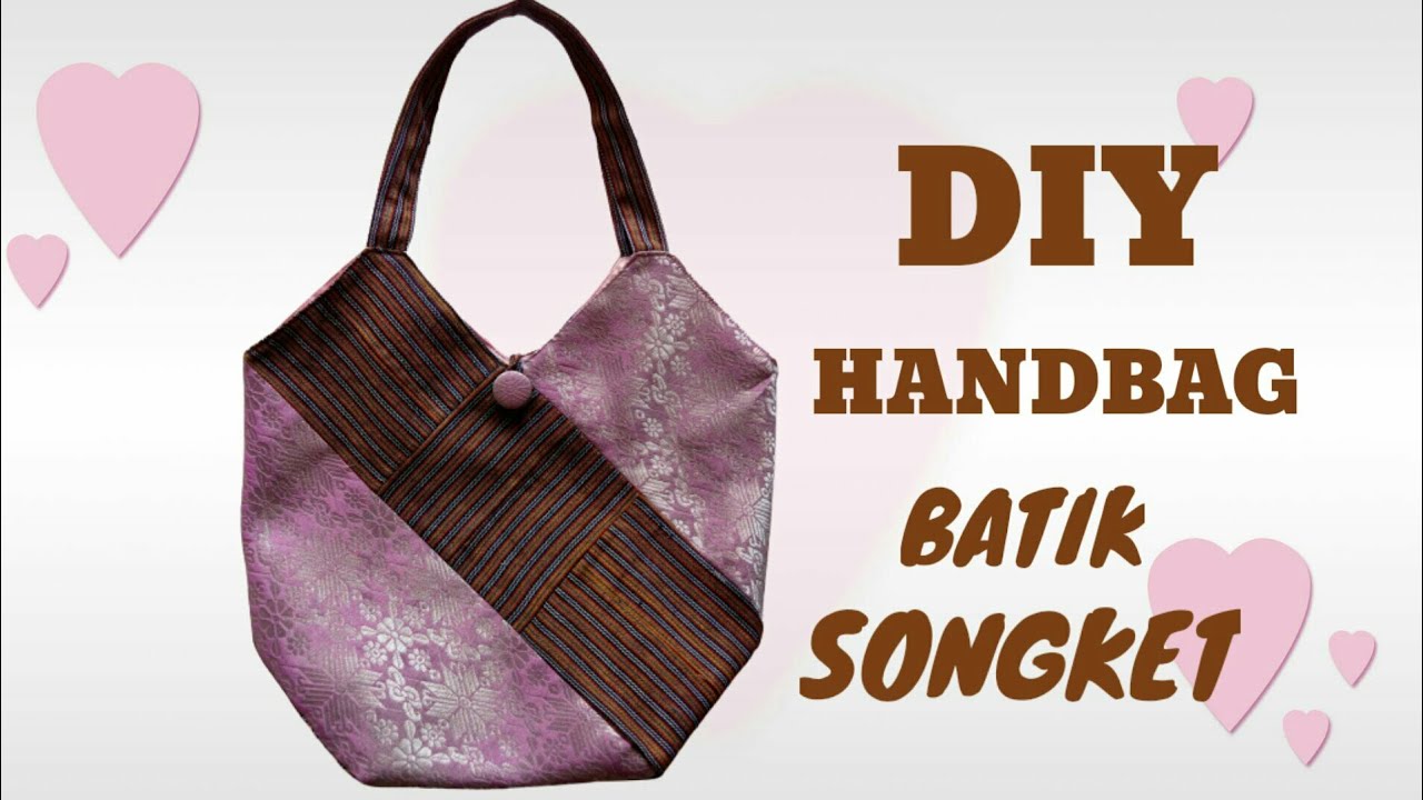 DIY HANDBAG  CARA  MEMBUAT  TAS DARI PERCA CARA  MENJAHIT 