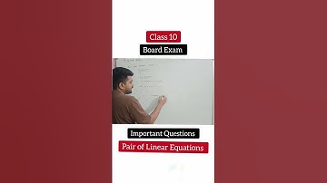 Board Exam Important Questions Math | Pair of Linear Equations #class10th #class10maths