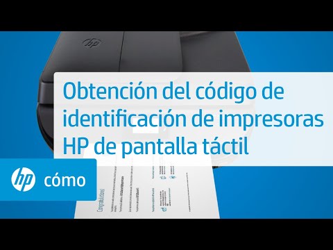 Obtención del código de identificación de impresoras HP de pantalla táctil para HP Connected | HP