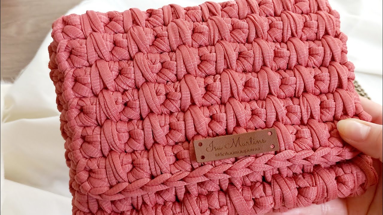 CLUTCH DE CROCHÊ COM FIO DE MALHA | @feitoamaoporisa