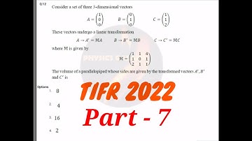 TIFR GS-2022 Physics Solution|Part-07|PHYSICS GALAXY|Int.PhD Physics Question with Solution|